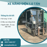 XE NÂNG ĐIỆN NGỒI LÁI NISSAN 1.0 TẤN