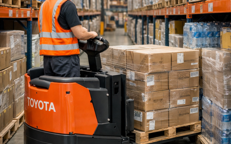 Di chuyển pallet nhanh chóng nhờ dòng xe nâng điện thấp thế hệ mới