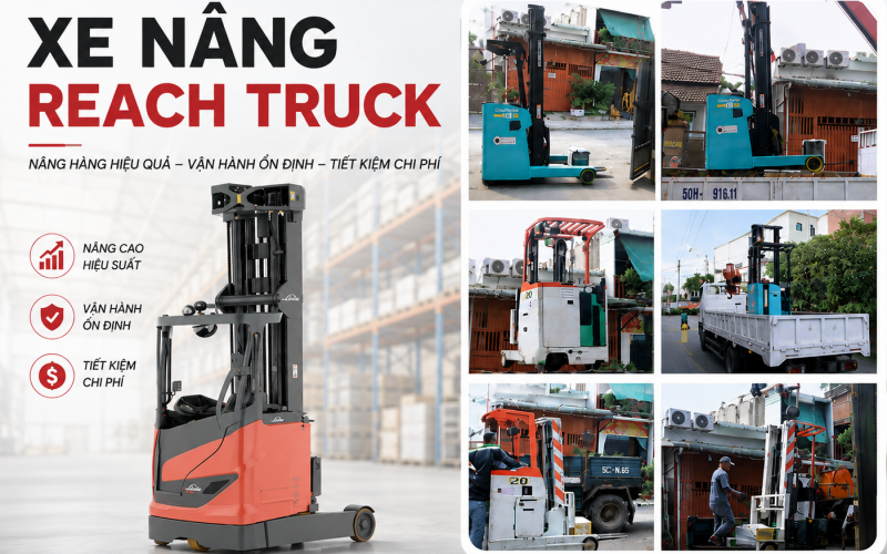 Xe nâng Reach Truck là gì? 