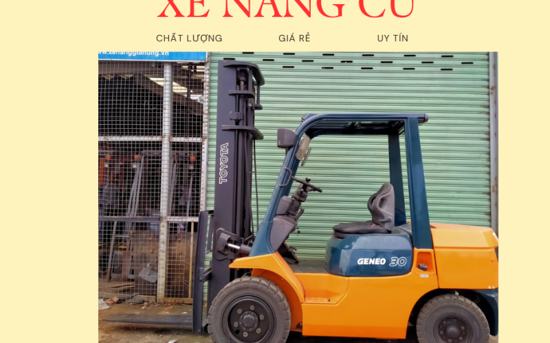 Xe nâng dầu cũ chính hãng tiết kiệm nhiên liệu.
