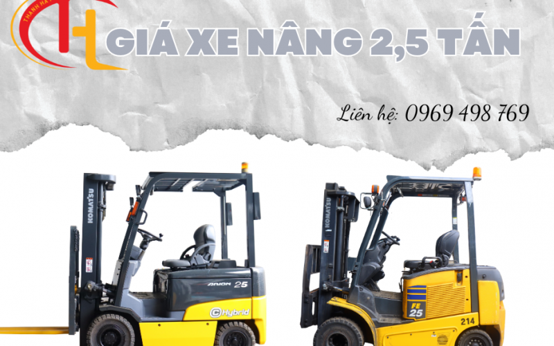 Giá xe nâng hàng 2,5 tấn cũ