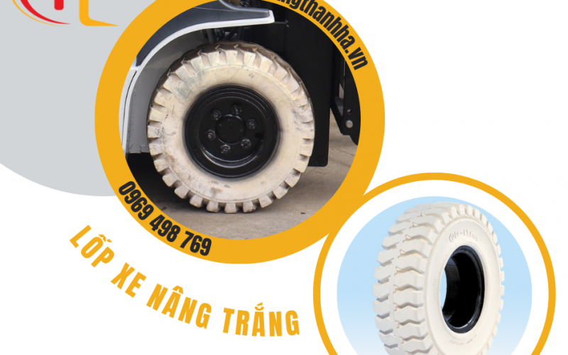 Lốp xe nâng trắng – Lốp cao su trắng dùng để làm gì?