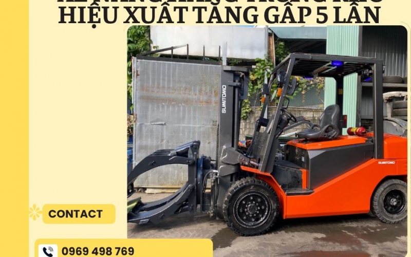 Xe nâng hàng trong kho hiệu xuất tăng gấp 5 lần 