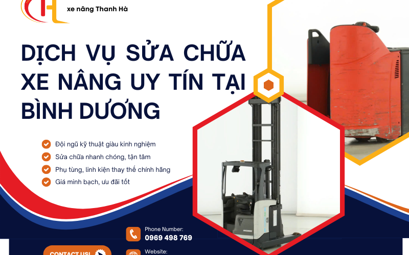 Dịch vụ sửa chữa xe nâng uy tín tại Bình Dương - Xe nâng Thanh Hà