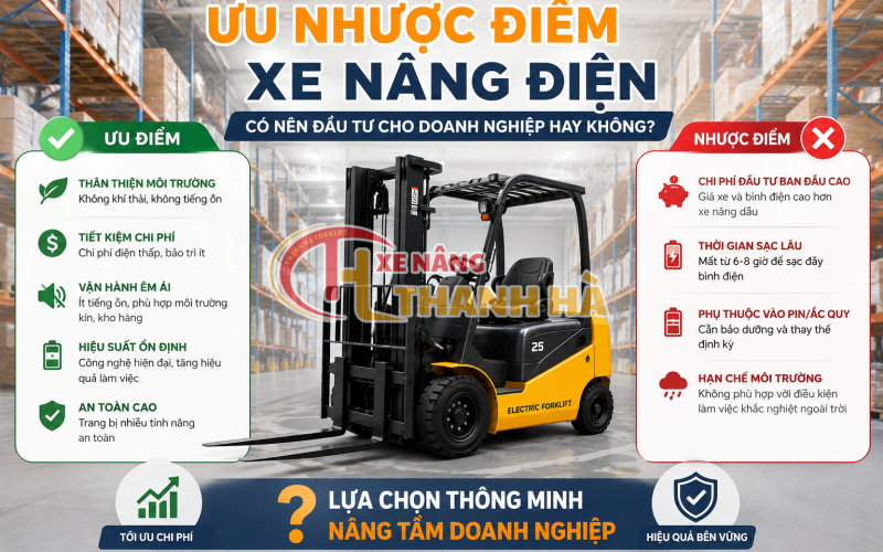 Ưu Nhược Điểm Xe Nâng Điện – Có Nên Đầu Tư Cho Doanh Nghiệp?