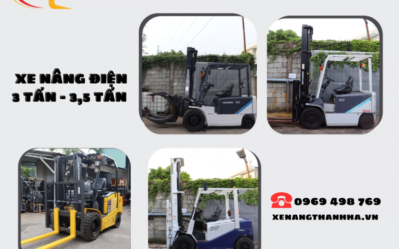 Xe nâng điện 3 tấn, xe nâng điện 3,5 tấn đã qua sử dụng