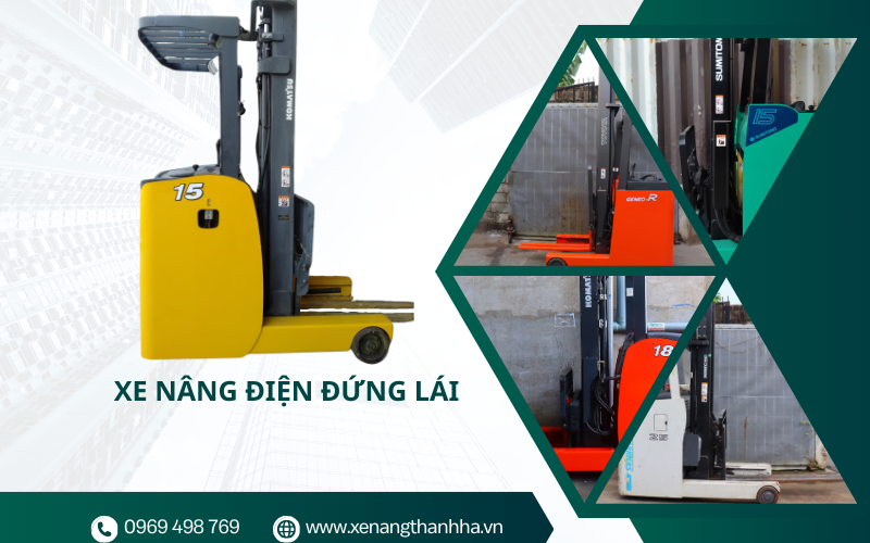 XE NÂNG ĐIỆN ĐỨNG LÁI NHẬP BÃI GIÁ TỐT 1.5-2 TẤN