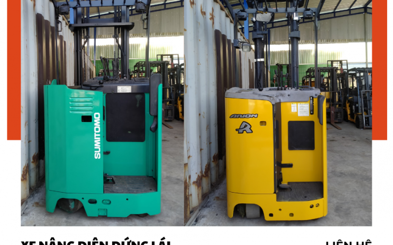 Xe nâng điện đứng lái 1,3 tấn đến 2,5 đã qua sử dụng