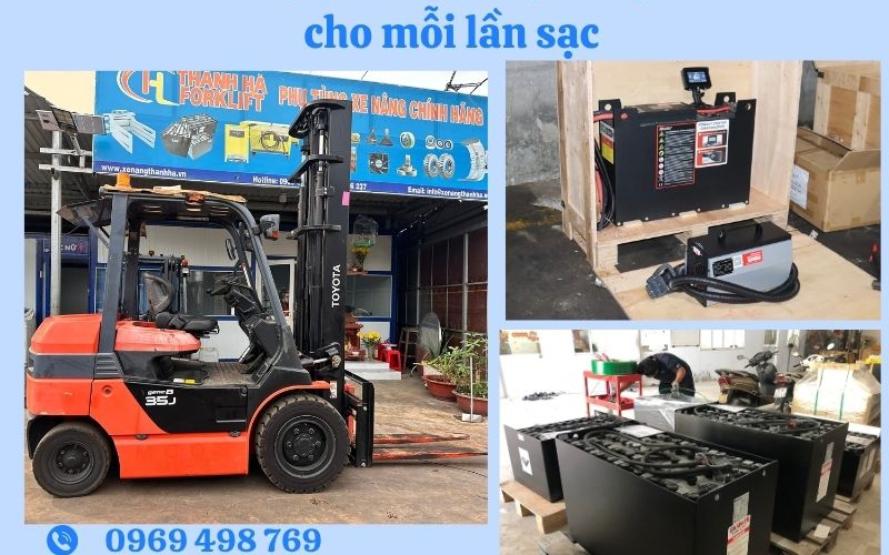 Xe nâng điện Toyota chạy được bao lâu  cho mỗi lần sạc