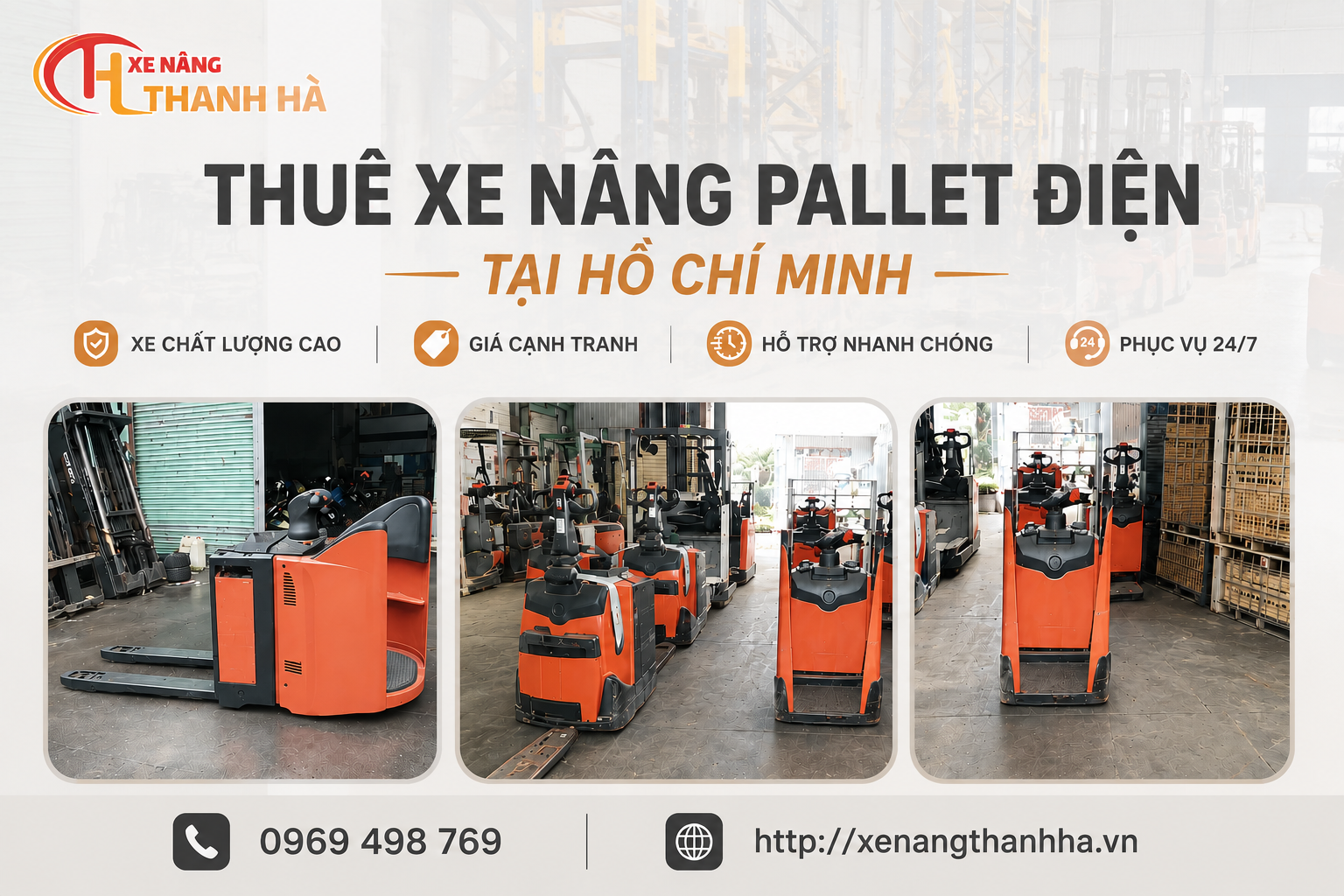 Thuê Xe Nâng Pallet Điện Tại Hồ Chí Minh