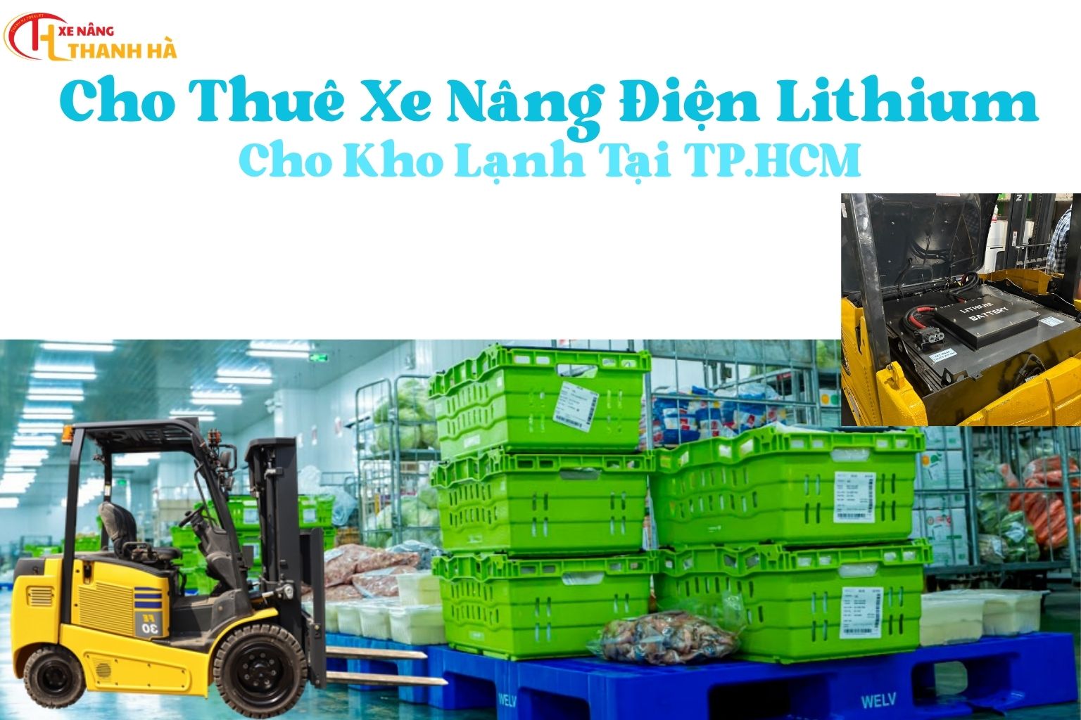 Cho thuê xe nâng điện cho kho lạnh ở HCM