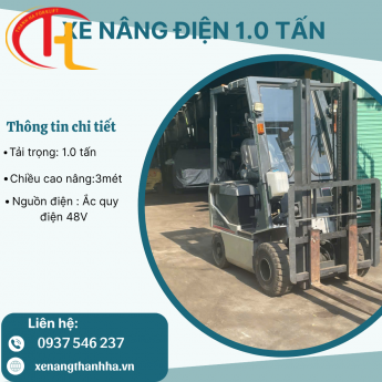 XE NÂNG ĐIỆN NGỒI LÁI NISSAN 1.0 TẤN