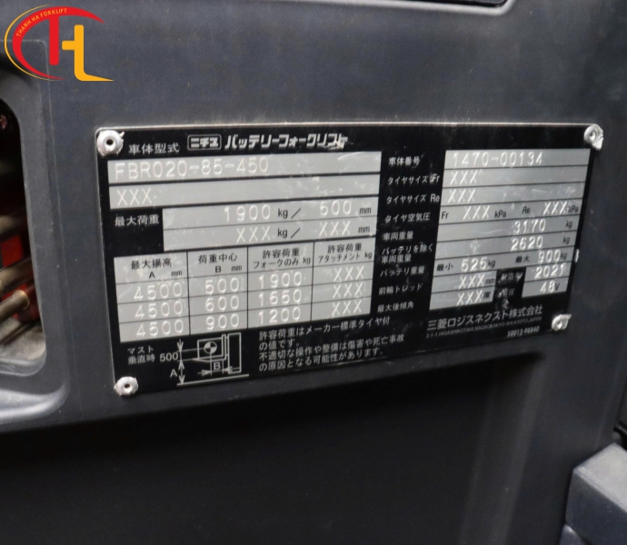 Xe Nâng Điện Đứng Lái Nichiyu FBR020-85-450 -2 Tấn